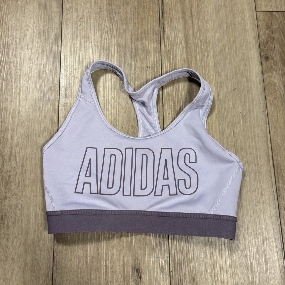 Adidas Purple Logo XSmall Don't Rest Sports Bra Racerback Pullover